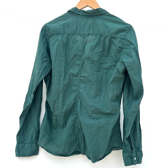 Frank & Eileen Barry Button Up Cotton Moss Army Olive Green Large Shirt - Picture 3 of 8